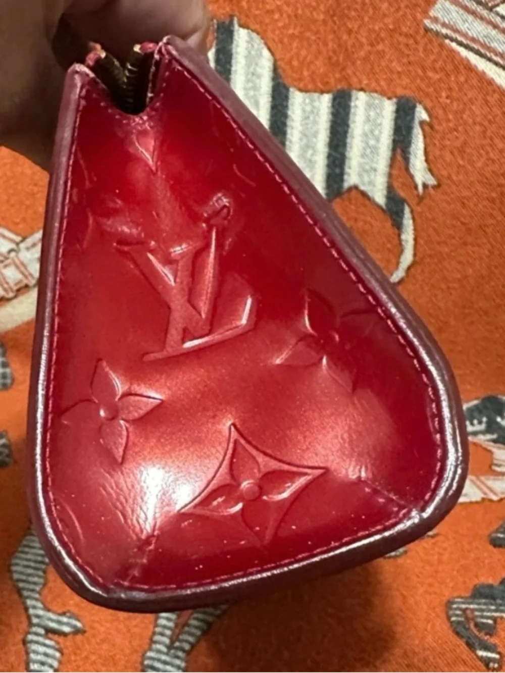 Louis Vuitton Red Pomme d’Amour color Monogram Patent Leather handbag